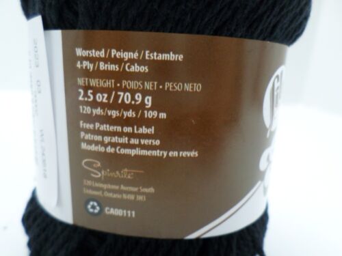 Sugar 'n Cream Cotton Yarn Black Lot of 3 - Picture 2 of 4