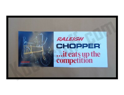  Raleigh Chopper Bicycle Window Banner / Poster  * 1960's Bike