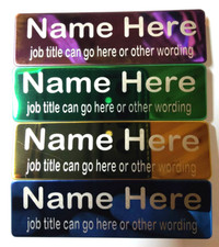 Name badge ID personalised identity office work shop company business event