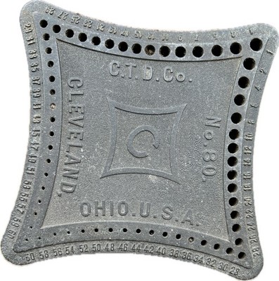 Vintage Cleveland Spiralbohrer Co CTD Ohio Bithalter Ständer Werbung USA Metall