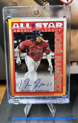 Topps 2025 Series 2 Jose Ramirez 1990 All-Stars Auto Gold 50/50 #90AS-JRA