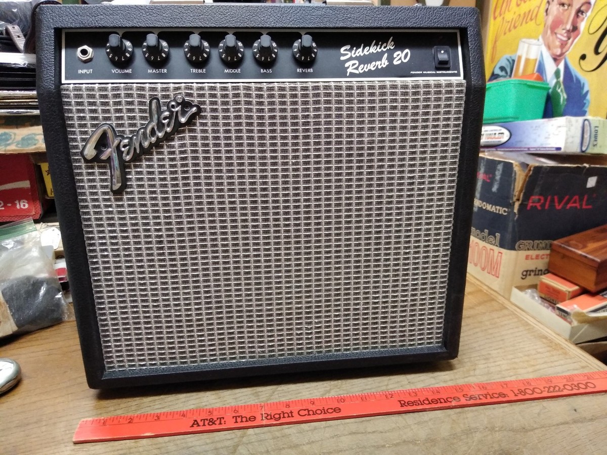 Vtg Fender Sidekick Reverb 20 Guitar Amplifier Nice Shape Sounds