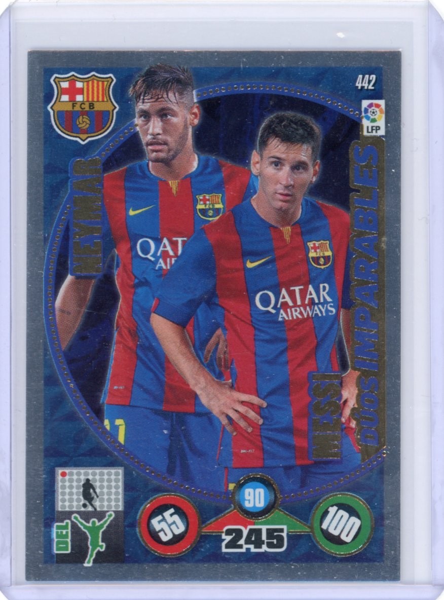 2014-15 Panini Adrenalyn La Liga BBVA Neymar Lionel Messi Duos Imparables #442 view 1