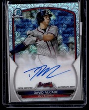 2023 Bowman Chrome DAVID MCCABE AUTO Prospect Rookie MOJO Refractor Braves