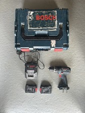 Bosch Professional GSB 18v Wiertarka litowo-jonowa 2x 2A Baterie i ładowarka i obudowa stosu. 