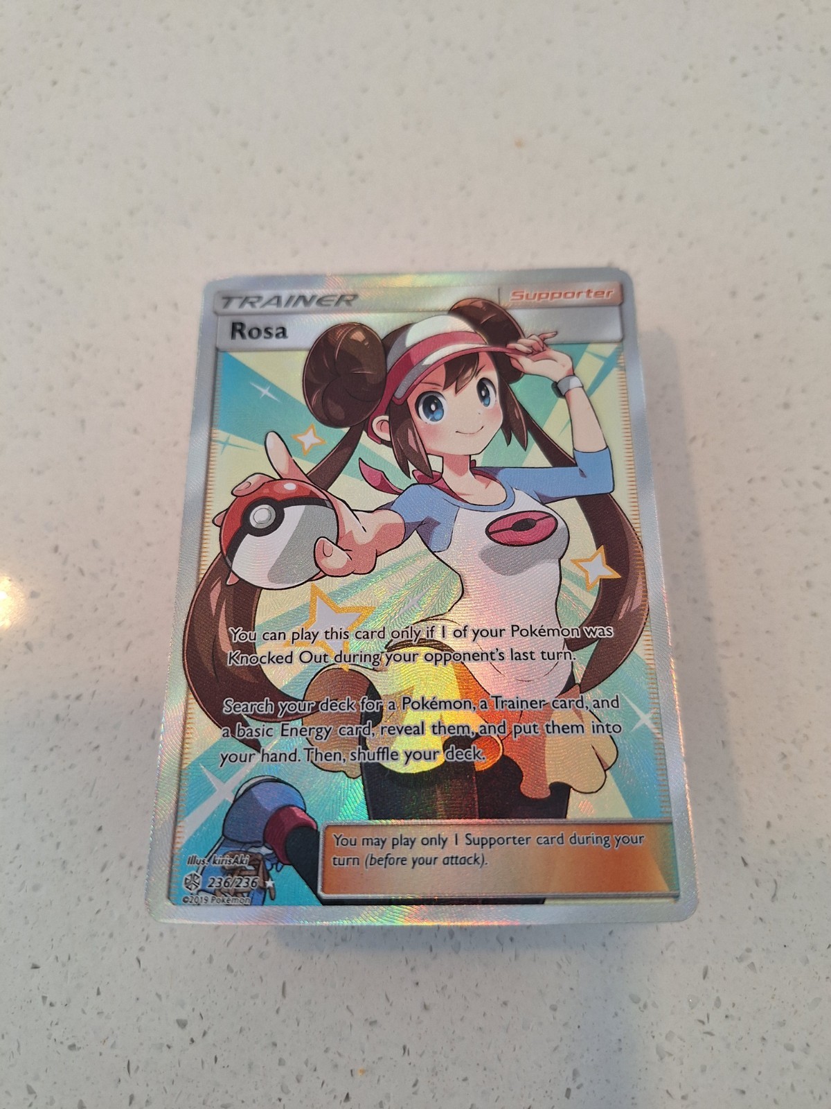 Rosa - 236/236 - Pokemon TCG Cosmic Eclipse S&M Full Art Ultra Rare Card NM-M