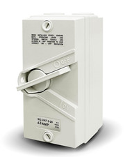 Enclosed Motor Disconnect Switch 63A 440V AC, 3 Pole Heavy Duty Safety