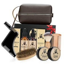 Beard Care Kit Fathers Day Gifts for Men, 9 Pcs Ultimate Beard Grooming Set