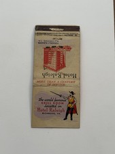 Hotel Raleigh Richmond Virginia Vintage Matchbook Cover 10