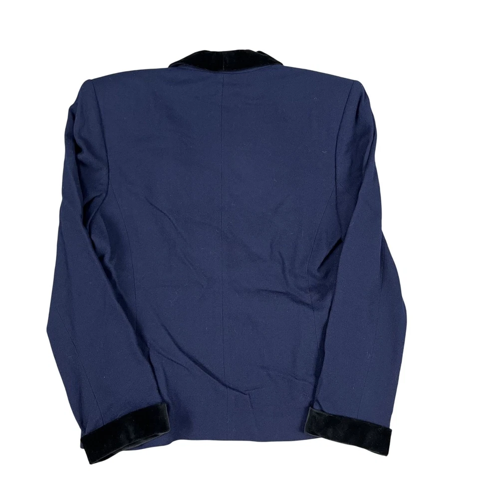 Kasper para A.S.L. Blazer Mujer 100% Lana Doble Pecho Azul Carrera Talla 8 Foto 2 de 4