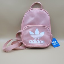 Adidas Mini 10" Pink White Backpack Girl's Ladies Kid's Zipper Bag New with Tags