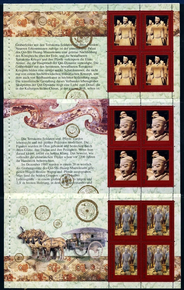 UN Geneva 1997 ☀ China Terracotta Warriors booklet ☀ MNH ** - Image 2 of 3