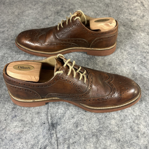 TO BOOT NEW YORK Adam Derrick US 11,5 M braune Leder Budapester Oxford Schuhe ITALIEN - Bild 4 von 10