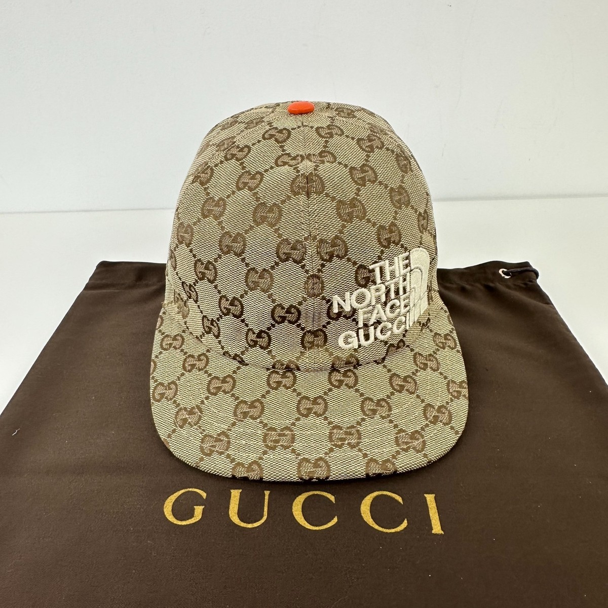 Gucci x The North Face GG Monogram Canvas Baseball Cap Beige Size