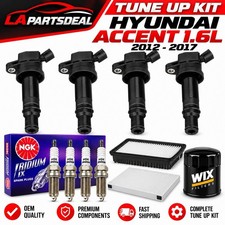 Direct Ignition Coils Spark Plugs Tune Up For 2012-2017 Hyundai Accent 1.6L