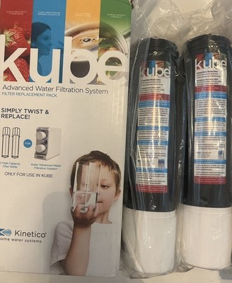 Kube Advanced Water Filtration System Filter Replacement Pack (2 Filter Refills)
