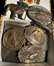 Belt Buckle, Choice, Vintage, shown on 1 1/4  Belt, Hunting,Oil, Western, more