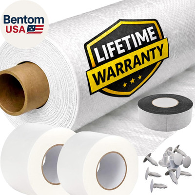 Whitecap Crawl Space Encapsulation Kit   20 Mil Woven Vapor Barrier 12'X100', Co