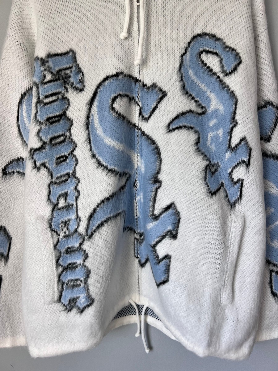 Supreme Chicago White Sox Zip Hooded Sweater - Size Small - White