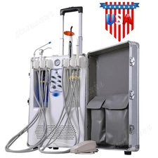 Portable Dental Delivery Unit Curing Light Scaler Air Compressor Suction System