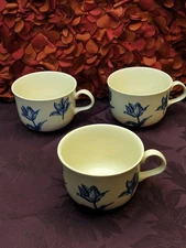 Royal Stafford of England Cup  Blue and White Tulipa Floral