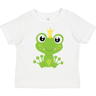 Inktastic Cute Frog, Green Frog, Frog Prince, Crown Toddler T-Shirt Little With