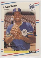 1988 Fleer Glossy Edwin Nunez #383 iy2