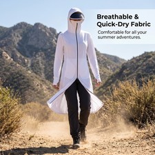 UPF 50 Sun Hoodie for Women - Full Zip UV Protection Hiking Jacket