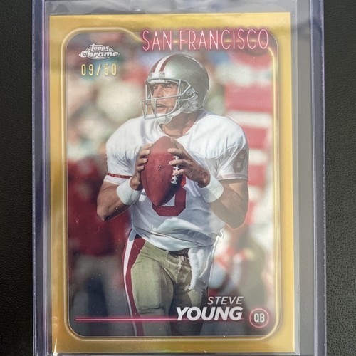 2024-25 topps chrome football steve young gold wave    04   /50