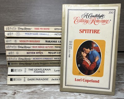 A Candlelight Ecstacy Romance Books (1982-1987) Vintage Lot of 10 - Rare Finds!