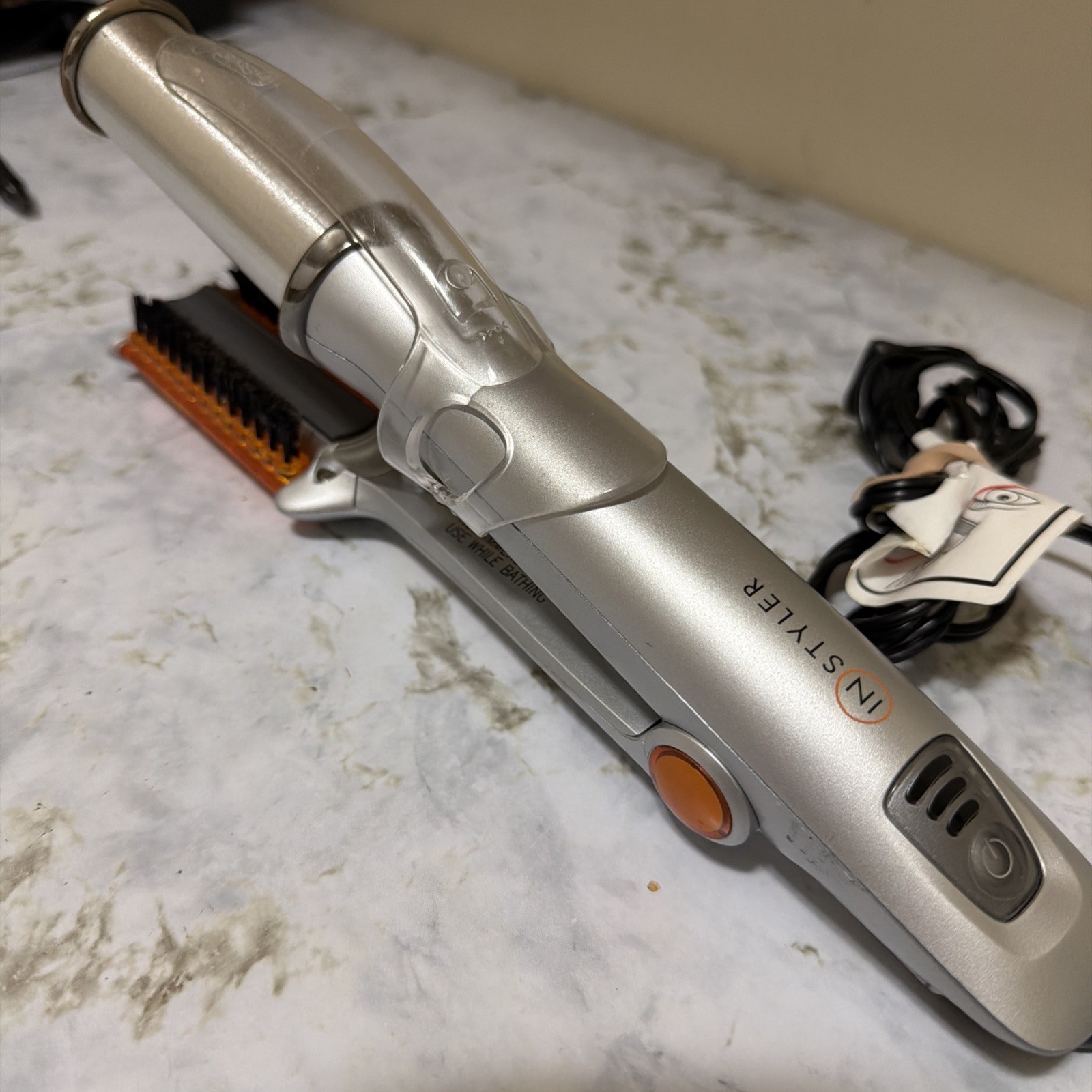 InStyler Original Rotating Hot Iron Silver  IS1001.1  Tested Working