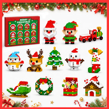 Christmas Advent Calendar 12 Days Mini Building Blocks Set Kids Gift