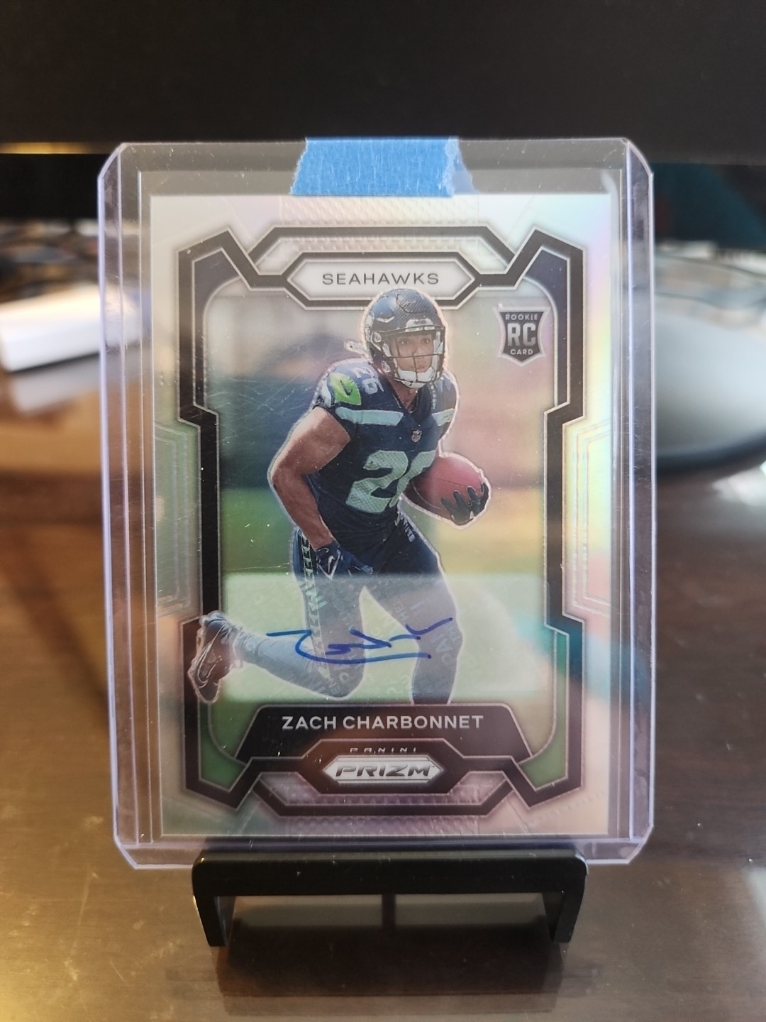 2023 Panini Prizm Zach Charbonnet RC Auto Holo Silver #392 Seahawks 📈📈