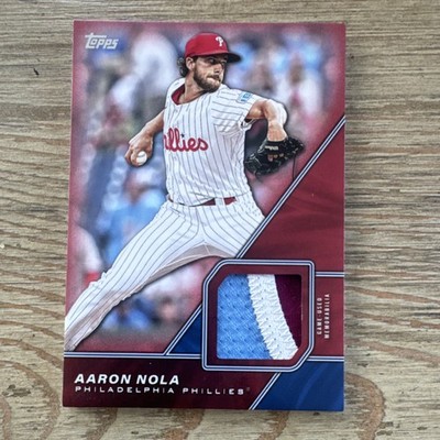 2026 Topps Series 1 MLM number 4 out of 5 Aaron Nola Red /5 Relic Phillies MLB