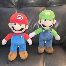 Authentic 2012 Super Mario Luigi Super Mario Bros Plush Nintendo 9" Lot Of 2