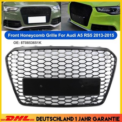 Grill Für Audi A5 RS5 2013-2015 T0853651K Frontgrills Kühlergrill Glänz Schwarz