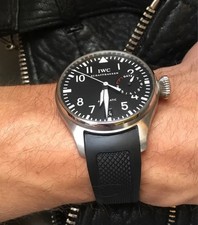 Curved Rubber Silicone Strap for IWC Big Pilot Portofino Mark 19mm 20mm
