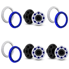 Kicker (3 Pair ) 48KMXL84 8" LED Horn-Loaded Marine Speakers & 51KLSR88 - 8.8...