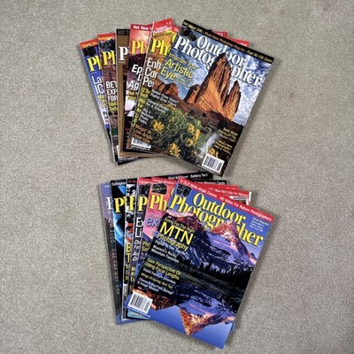 Outdoor Photographer Magazine Lot 12 Issues 1986, 2006-2008 Landscape Wildlife