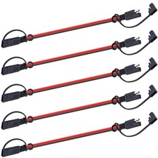 5 PCS 12 Gauge Quick Disconnect Polarized Wire Harness, 12 Inch Heavy 12AWG