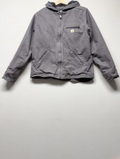 Carhartt Women s Loose Fit Washed Duck Sherpa Lined Hooded Jacket M OJ4392-W