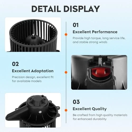 Front HVAC Heater Blower Motor for 1997-2002 Ford Expedition, F-150, F-250 Foto 2 de 4