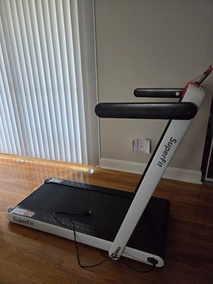 Foldable walking pad - Costway Superfit upto 7.5mph. Sturdy for jogging.