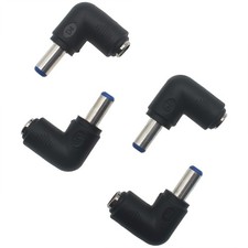 4 PCS 90 Degree Angle DC 5.5 x 2.1 MM Male to Female Power Jack Charging Conn...