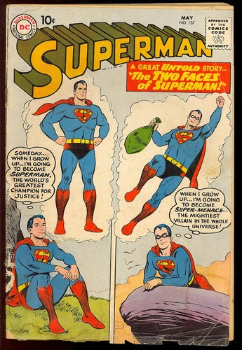 Superman #137 Unrestored Early Silver Age Superhero Vintage DC Comic 1960 GD+