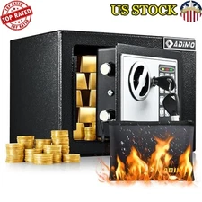 Small Money Safe Fireproof Waterproof Bag Keys Password Access Home Office Dorm