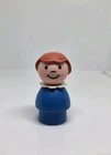 Vintage Fisher Price little people blue girl brown hair