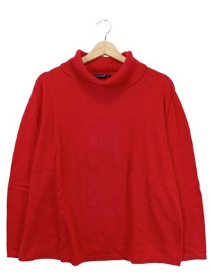 BLUE SEVEN Rollkragenpullover Damen Pullover Gr. DE 48 rot Casual-Look