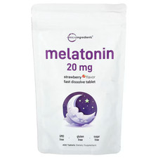 Melatonin 20 mg, 400 tablets,  Micro Ingredie...
