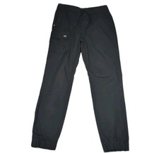 Caterpillar CAT Mens Medium Ripstop Cargo Pant Black Jogger Tie Waist Workwear